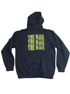 Fanjoy The Wave Pullover Hoodie Sweatshirt Black Medium